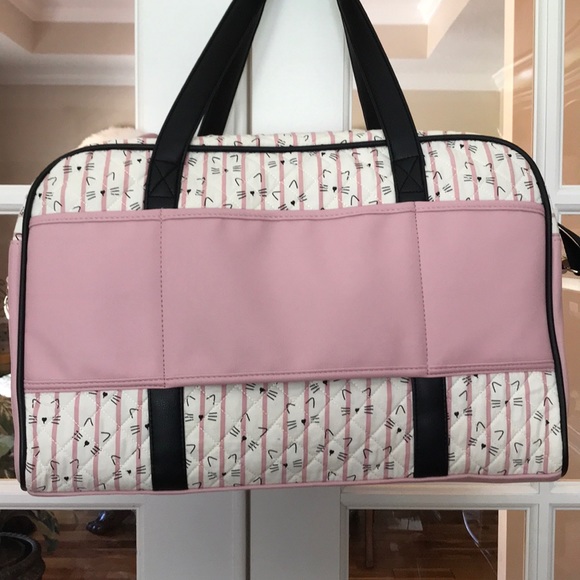 🆕 Betsey Johnson Kitty Weekender with Kitty Charm - Picture 6 of 8